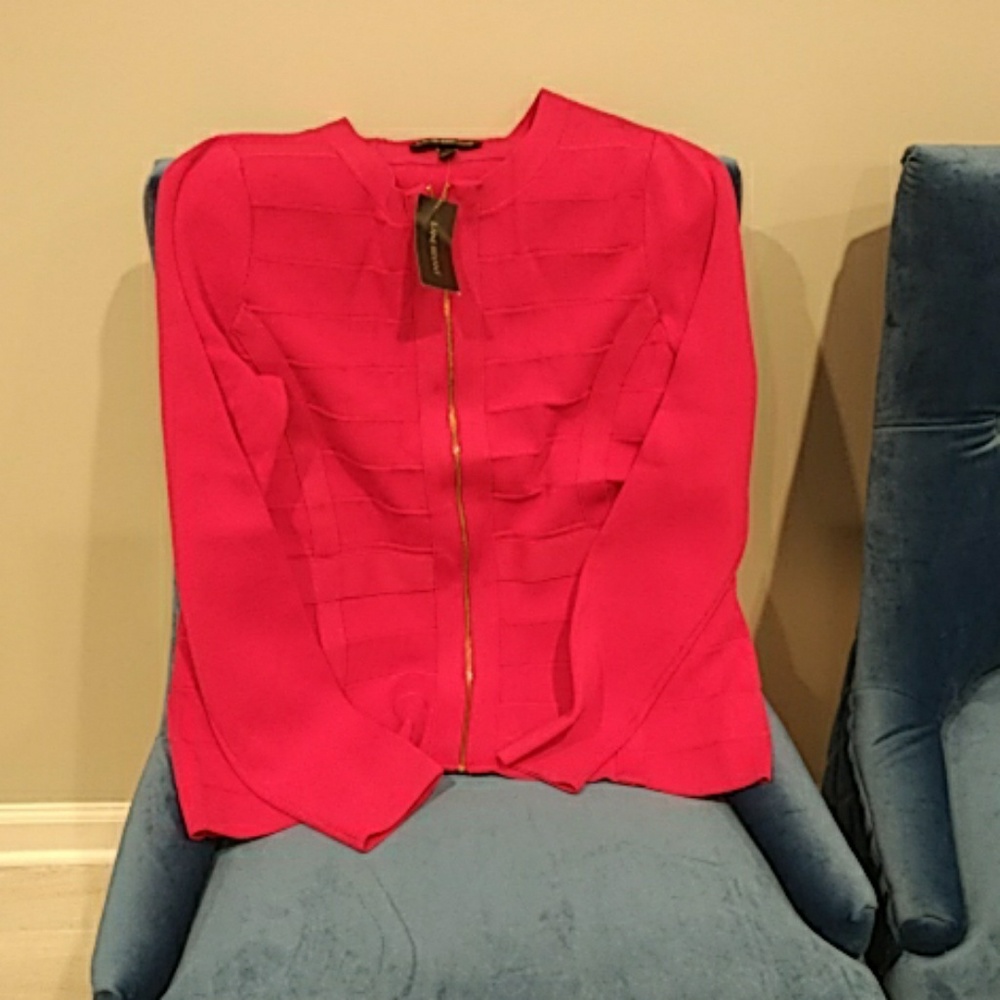 NWT Lane Bryant stretchy ponte knit zip up sweater
